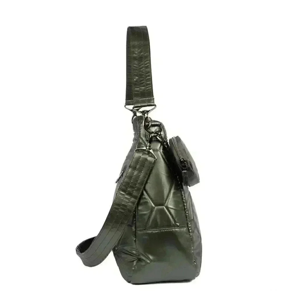 LUG Winger Hobo Bag / Crossbody / Shoulder Bag with Coin Pouch - Metalli… - Picture 3 of 16